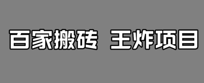 百家最新搬运玩法，单号月入5000+【揭秘】-86资源库