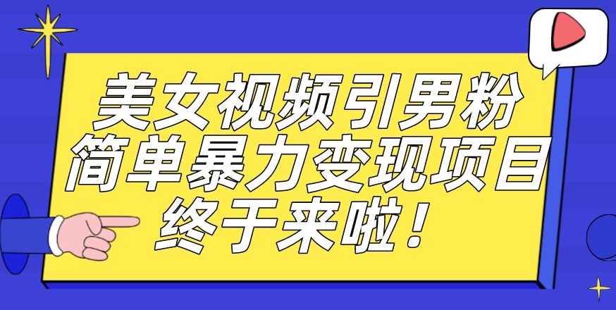 价值3980的男粉暴力引流变现项目，一部手机简单操作，新手小白轻松上手，每日收益500+【揭秘】-86资源库