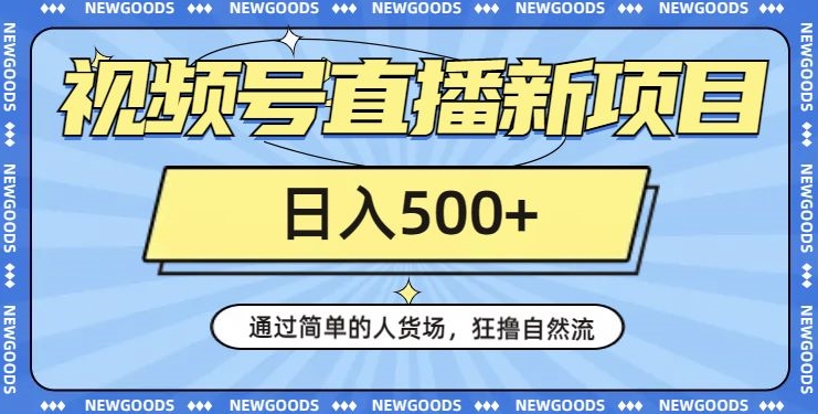 视频号直播新项目，通过简单的人货场，狂撸自然流，日入500+【260G资料】-86资源库
