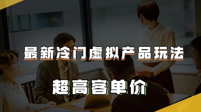 最新冷门虚拟产品玩法，超高客单价，月入2-3万＋【揭秘】-86资源库