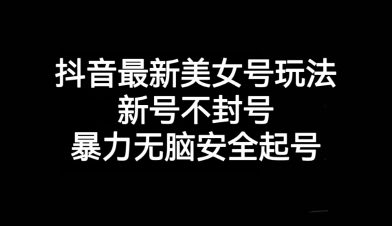 抖音最新美女号玩法，新号不封号，暴力无脑安全起号【揭秘】-86资源库