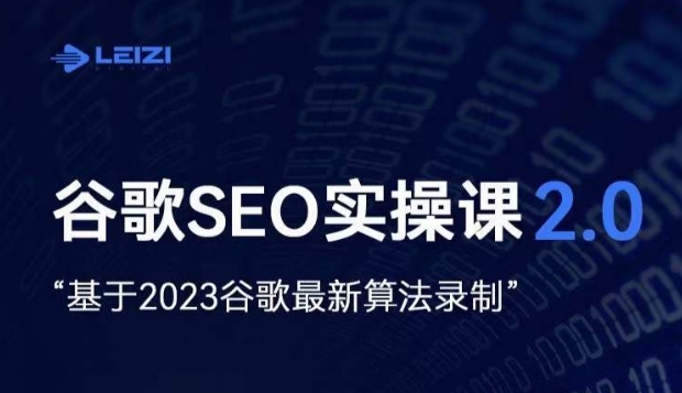 雷子·谷歌SEO 2.0实战课，独立站询盘自由必备，基于2023谷歌最新算法录制-86资源库