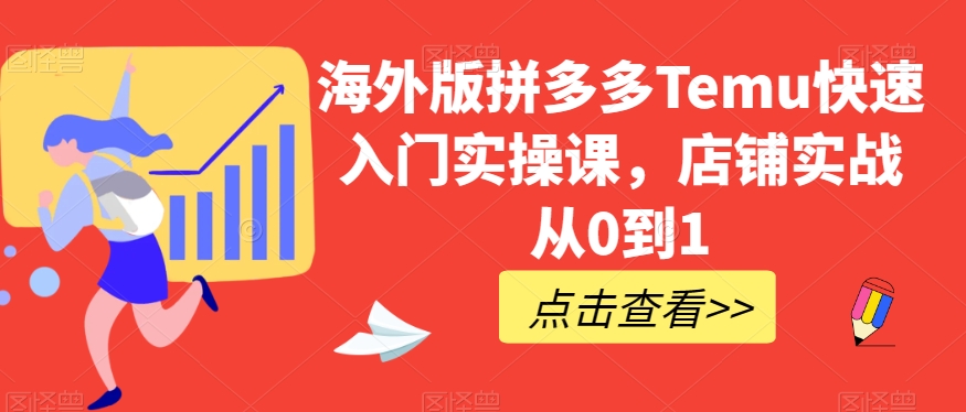 海外版拼多多Temu快速入门实操课，店铺实战从0到1-86资源库