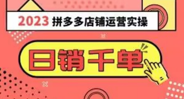 2023拼多多运营实操，每天30分钟日销1000＋，爆款选品技巧大全（10节课）-86资源库