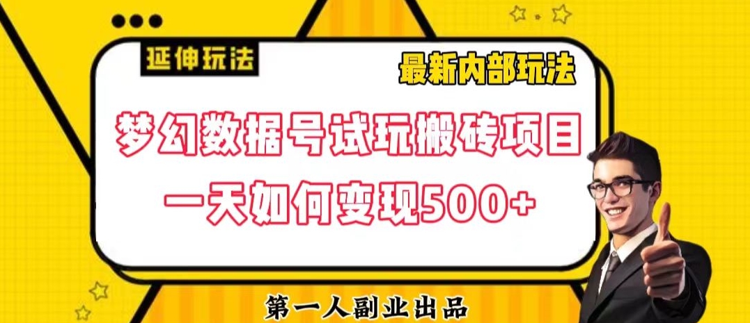 数据号回归玩法游戏试玩搬砖项目再创日入500+【揭秘】-86资源库