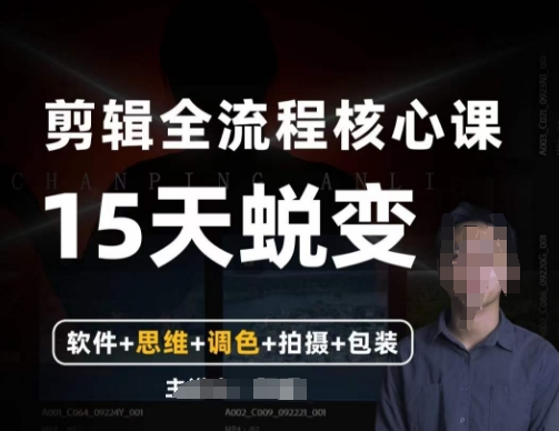 阿晖【全能剪辑高手训练营】剪辑+思维+调色+拍摄+包装（5合1）-86资源库