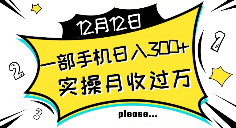 【全网变现首发】新手实操单号日入500+，渠道收益稳定，项目可批量放大【揭秘】-86资源库