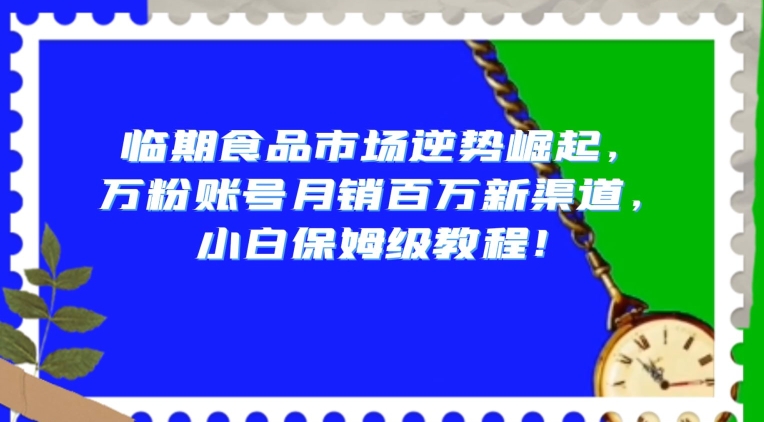 临期食品市场逆势崛起，万粉账号月销百万新渠道，小白保姆级教程【揭秘】-86资源库