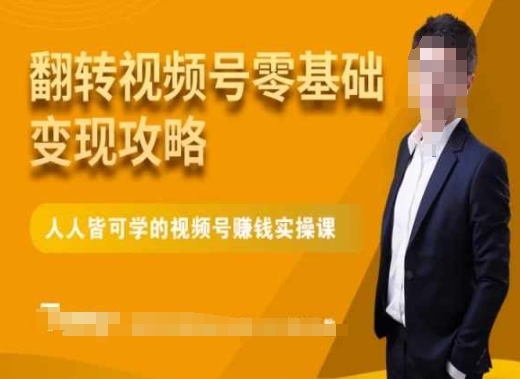 微信视频号零基础变现攻略，人人皆可学的视频号赚钱实操课-86资源库