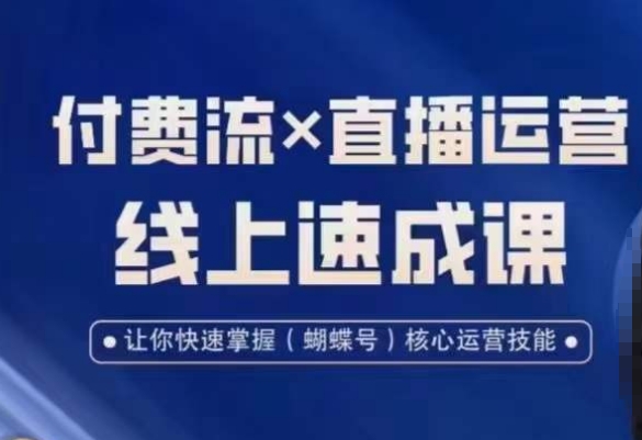 视频号付费流实操课程，付费流✖️直播运营速成课，让你快速掌握视频号核心运营技能-86资源库