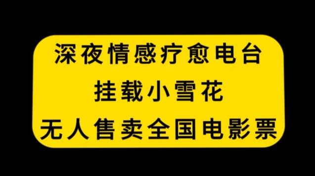 深夜情感疗愈电台，挂载小雪花，无人售卖全国电影票【揭秘】-86资源库