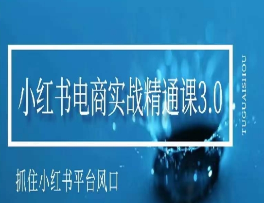 小红书电商实战精通课3.0，抓住小红书平台的风口，不错过有一个赚钱的机会-86资源库