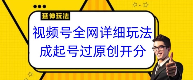 视频号全网最详细玩法，起号过原创开分成，单号日入300+【揭秘】-86资源库