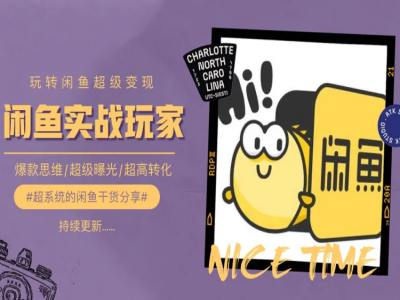 手把手教你0到1系统玩转闲鱼变现，爆款思维/超级曝光/超高转化-86资源库