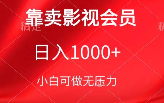 靠卖影视会员，日入1000+，落地保姆级教程，新手可学【揭秘】-86资源库