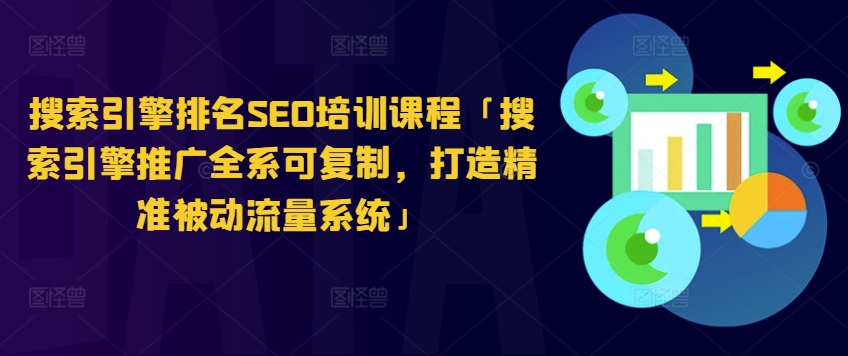 搜索引擎排名SEO培训课程「搜索引擎推广全系可复制，打造精准被动流量系统」-86资源库