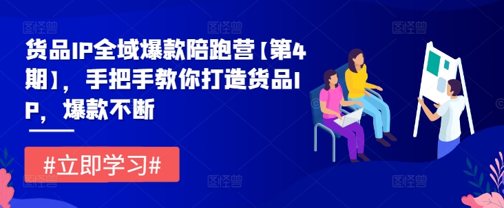 货品IP全域爆款陪跑营【第4期】，手把手教你打造货品IP，爆款不断-86资源库