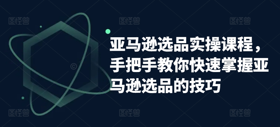 亚马逊选品实操课程，手把手教你快速掌握亚马逊选品的技巧-86资源库