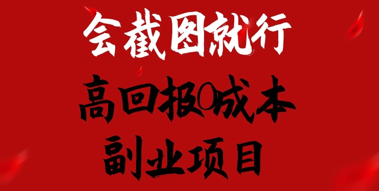 会截图就行，高回报0成本副业项目，卖离婚模板一天1.5k+【揭秘】-86资源库