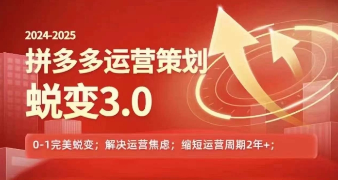 2024-2025拼多多运营策略蜕变3.0，0~1完美蜕变，解决信息焦虑-86资源库