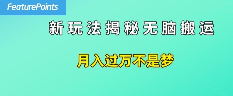 简单操作，每天50美元收入，搬运就是赚钱的秘诀【揭秘】-86资源库