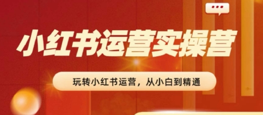 2024小红书运营实操营，​从入门到精通，完成从0~1~100-86资源库