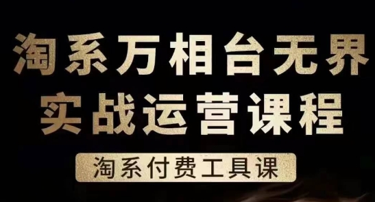淘系万相台无界实战运营课，淘系付费工具课-86资源库