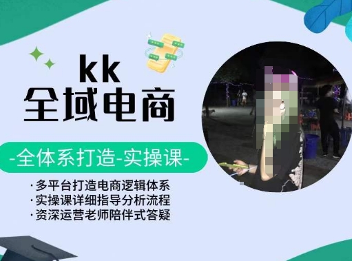 KK全域电商，全体系打造实操课，多平台打造电商逻辑体系-86资源库
