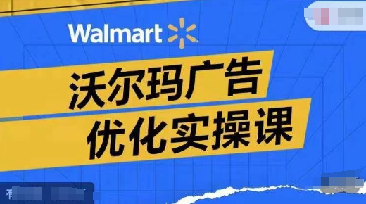沃尔玛广告优化实操课，广告报告实操讲解，广告如何提高转化和ROAS等-86资源库