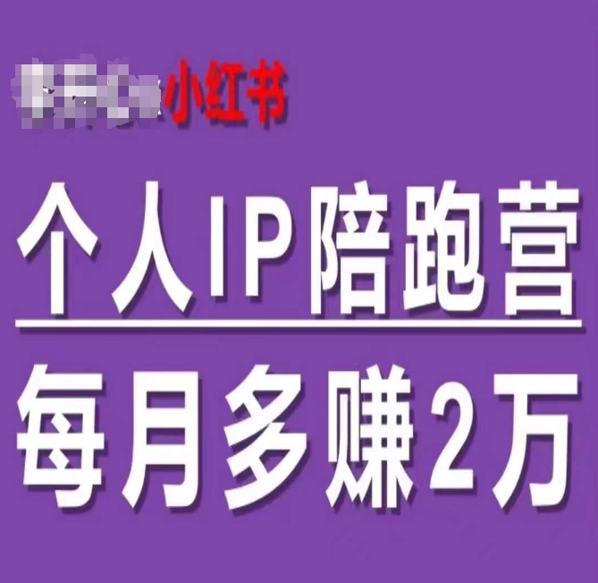 小红书个人IP陪跑营，60天拥有自动转化成交的双渠道个人IP，每月多赚2w-86资源库