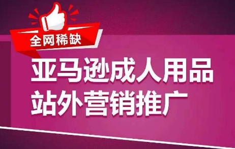 全网稀缺！亚马逊成人用品站外营销推广，​教你引爆站外流量，开启爆单模式-86资源库