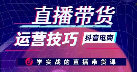直播带货运营技巧，学实战的直播带货课-86资源库