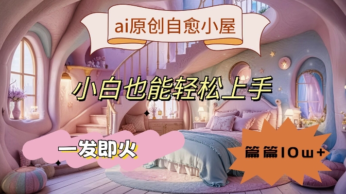 ai原创治愈小屋，小白也能轻松上手，一发即火，篇篇10w+【揭秘】-86资源库