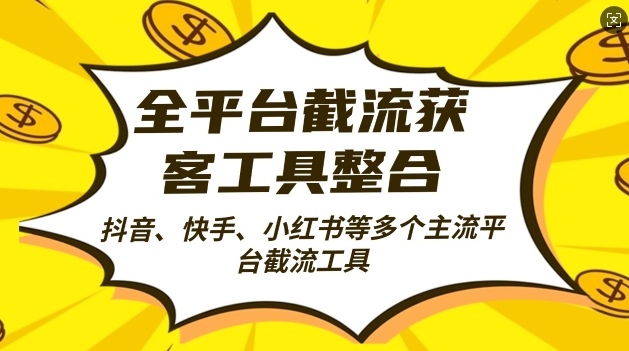 全平台截流获客工县整合全自动引流，日引2000+精准客户【揭秘】-86资源库