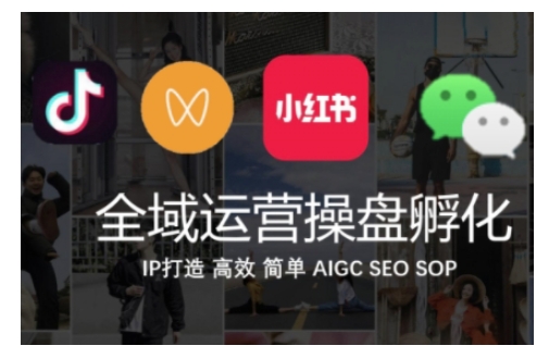 全域运营操盘(抖音+私域+小红书)，IP打造高效简单-86资源库